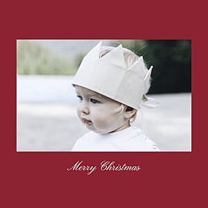 Minimalist frame (foil) square red red christmas cards Minimalist frame (foil) square red red christmas cards