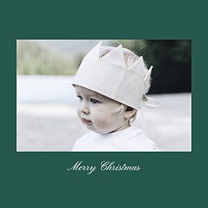 Minimalist frame (foil) square green luxury christmas cards Minimalist frame (foil) square green luxury christmas cards