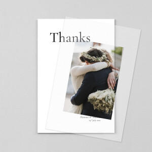Wedding Thank You Cards Today & Always Small Portrait (Vellum) White