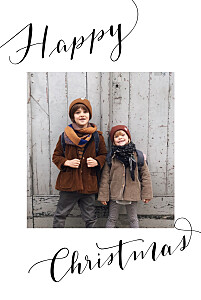 Swing 2 photos (4 pages) white white christmas cards Swing 2 photos (4 pages) white white christmas cards