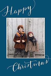 Swing 2 photos (4 pages) blue blue christmas cards Swing 2 photos (4 pages) blue blue christmas cards