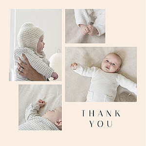 Candy floss beige yellow baby thank you cards Candy floss beige yellow baby thank you cards
