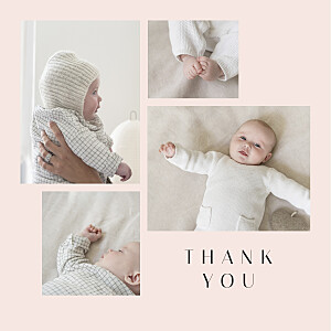 Candy floss pink pink baby thank you cards Candy floss pink pink baby thank you cards