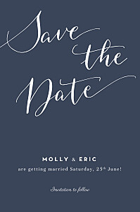 Swing navy blue save the date cards Swing navy blue save the date cards