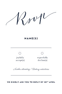 Swing (portrait) navy blue modern rsvp cards Swing (portrait) navy blue modern rsvp cards