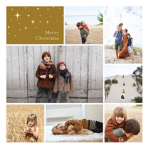 Under the stars gold orange christmas cards Under the stars gold orange christmas cards