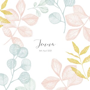 Midnight foliage pink pink baby announcements Midnight foliage pink pink baby announcements