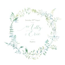 Wedding Invitations Country Meadow (Square) Green
