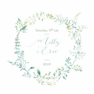 RSVP Cards Country Meadow (Square) Green
