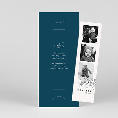 Budding branch (bookmark) blue blue christmas cards Budding branch (bookmark) blue blue christmas cards