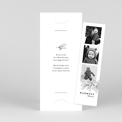 Budding branch (bookmark) white white christmas cards Budding branch (bookmark) white white christmas cards