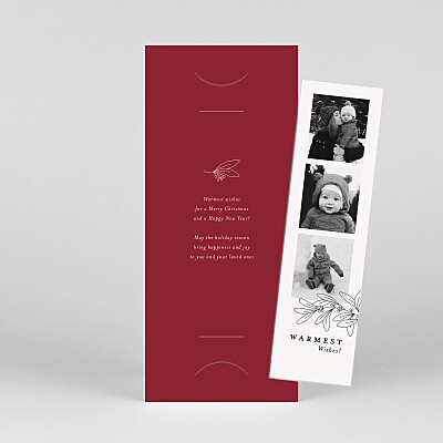 Budding branch (bookmark) red red christmas cards Budding branch (bookmark) red red christmas cards