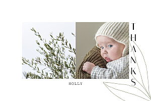 Season green green baby thank you cards Season green green baby thank you cards