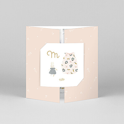 Sweet dreams (gatefold) pink pink baby thank you cards Sweet dreams (gatefold) pink pink baby thank you cards