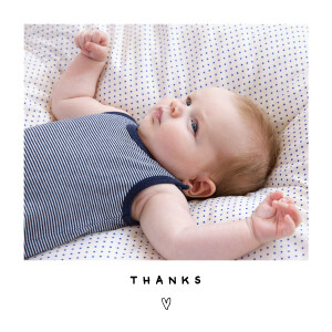 Baby Thank You Cards My First Shoe (Photo) White