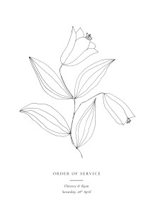 Wedding Order of Service Booklets Love Poems White