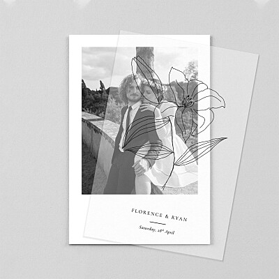 Love poems (vellum) white photo wedding thank you cards Love poems (vellum) white photo wedding thank you cards