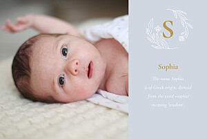 Floral emblem yellow orange baby announcements Floral emblem yellow orange baby announcements