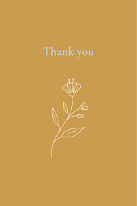 Floral emblem yellow girls baby thank you cards Floral emblem yellow girls baby thank you cards