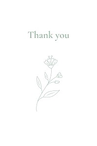Floral emblem light green green baby thank you cards Floral emblem light green green baby thank you cards