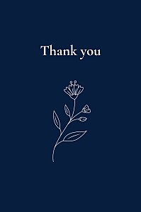 Floral emblem blue beige baby thank you cards Floral emblem blue beige baby thank you cards