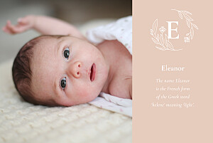 Floral emblem pink pink baby announcements Floral emblem pink pink baby announcements