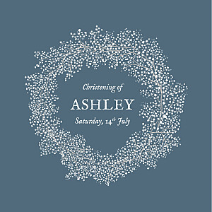 Baby's breath blue blue christening invitations Baby's breath blue blue christening invitations