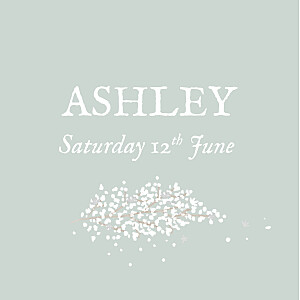 Baby's breath (foil) green girls christening gift tags Baby's breath (foil) green girls christening gift tags