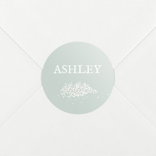 Christening Stickers Baby's Breath Green - View 2 Christening Stickers Baby's Breath Green - View 2