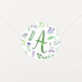 Baby Stickers Floral Alphabet White