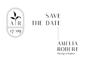 Ikebana white floral save the date cards Ikebana white floral save the date cards