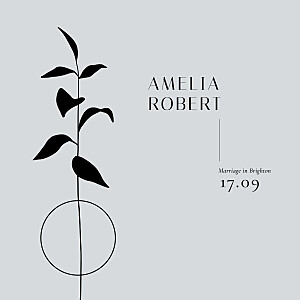 Ikebana blau modern wedding invitations Ikebana blau modern wedding invitations