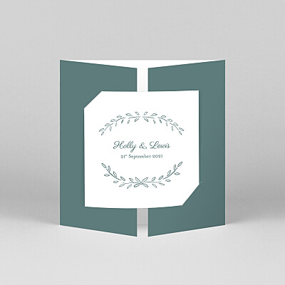 Poem (gatefold) green green wedding invitations Poem (gatefold) green green wedding invitations