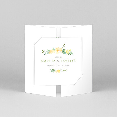English garden gatefold green vintage wedding invitations English garden gatefold green vintage wedding invitations