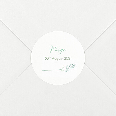 Country meadow green christening stickers Country meadow green christening stickers
