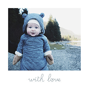 Darling (4 pages) with love blue baby thank you cards Darling (4 pages) with love blue baby thank you cards