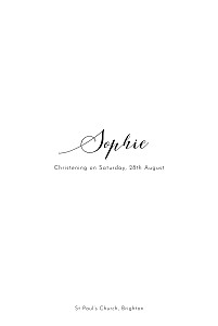 Tender moments white christening menus Tender moments white christening menus
