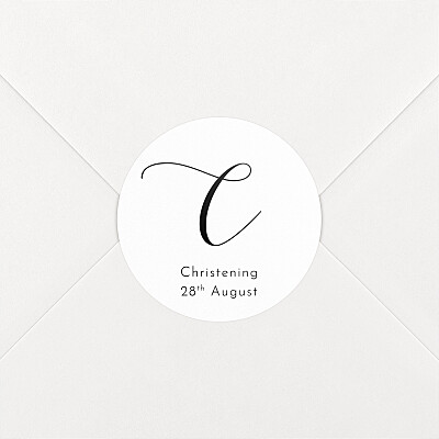 Tender moments white christening stickers Tender moments white christening stickers