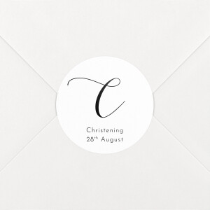 Christening Stickers Tender Moments White