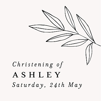 Budding branch chalk christening gift tags Budding branch chalk christening gift tags