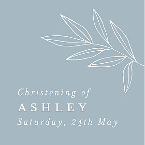 Budding branch blue blue christening gift tags Budding branch blue blue christening gift tags