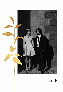 Ikebana portrait foil white blue wedding thank you cards Ikebana portrait foil white blue wedding thank you cards