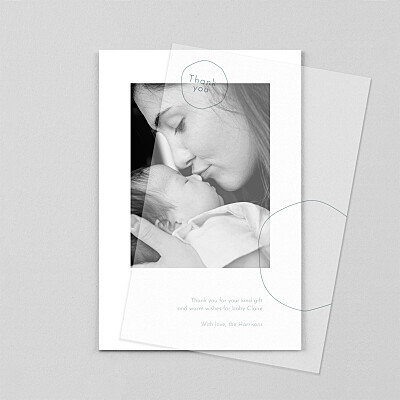 Orbit (vellum) blue blue baby thank you cards Orbit (vellum) blue blue baby thank you cards