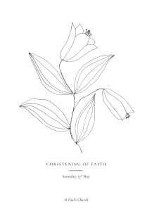 Christening Order of Service Booklets Serenity White