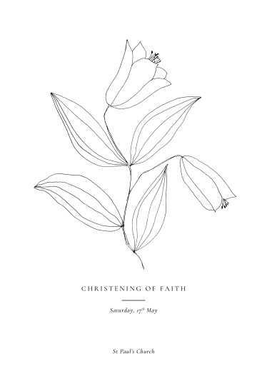 Christening Order of Service Booklets Serenity White - Page 1 Christening Order of Service Booklets Serenity White - Page 1
