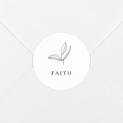 Serenity white christening stickers Serenity white christening stickers