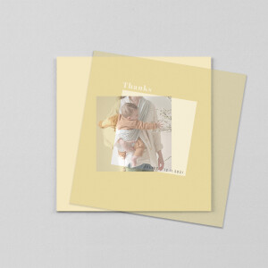 Baby Thank You Cards Montage (Vellum) Yellow