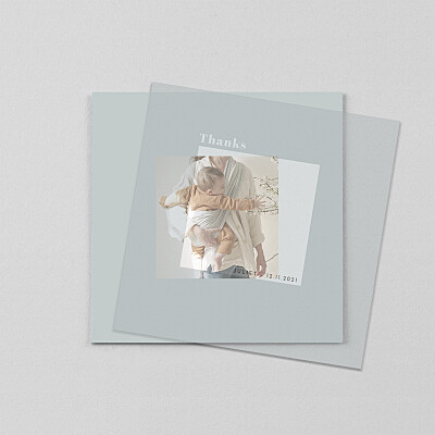 Montage (vellum) blue blue baby thank you cards Montage (vellum) blue blue baby thank you cards