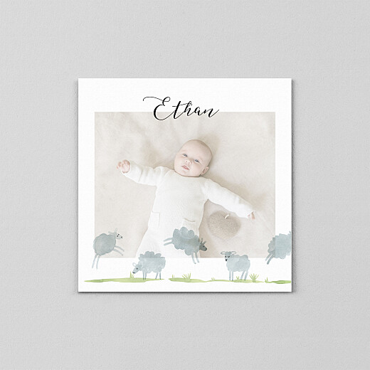 Baby Thank You Cards Counting Sheep (Vellum) White - View 2 Baby Thank You Cards Counting Sheep (Vellum) White - View 2