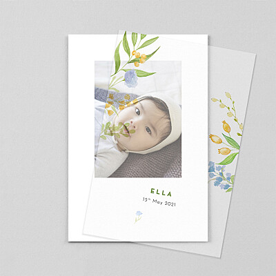 Four seasons (vellum) spring orange baby thank you cards Four seasons (vellum) spring orange baby thank you cards